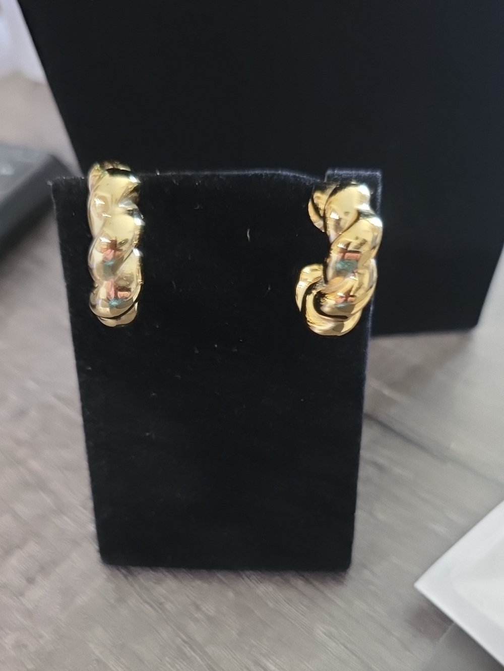 Gold-Tone Chain Link Hoop Earrings - Women Jewelry